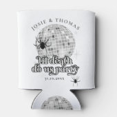 Halloween Retro Spiders & Disco Ball Wedding Dosenkühler (Rückseite)