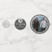 Halloween Retro Spiders & Disco Ball Wedding Foto Konfetti (Vorderseiten)