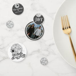 Halloween Retro Spiders & Disco Ball Wedding Foto Konfetti