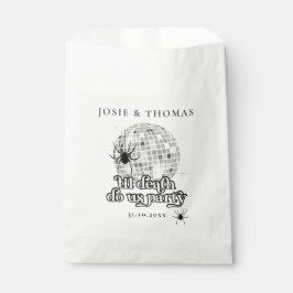 Halloween Retro Spiders & Disco Ball Wedding Geschenktütchen