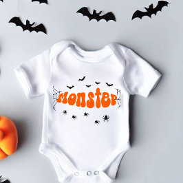 Halloween Retro, Spooky Body, Spooky Season, Scary Baby Strampler
