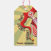 Halloween Retro Spooky Clown farbenfroher Sonnenzi Geschenkanhänger (Vorderseite)