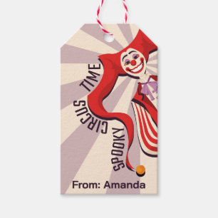 Halloween Retro Spooky Clown farbenfroher Sonnenzi Geschenkanhänger
