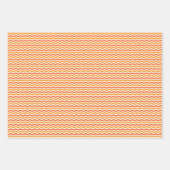 Halloween Retro Zickzack Bright Orange White Geschenkpapier Set (Vorderseite 2)