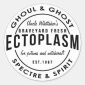 Halloween Retroaufkleber Runder Aufkleber (Vorderseite)