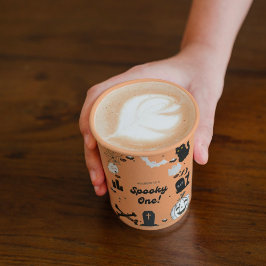 Halloween RetroGroovy Erste Geburtstagsparty Pappbecher