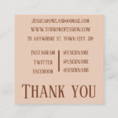 HALLOWEEN RETROGROOVY PUMPKINS UND GHOSTEN QUADRATISCHE VISITENKARTE (Rückseite)