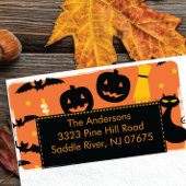 Halloween Return Address Label Fun Pumpkin Adressaufkleber