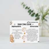 Halloween-Rezept-Karten, Halloween-Cookies Postkarte (Stehend Vorderseite)