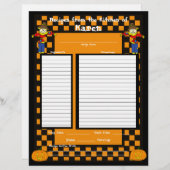 Halloween-Rezept-Seite (Vorne/Hinten)