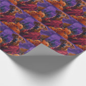 Halloween Rhodesian Ridgeback Vampire Pumpkins Geschenkpapier (Ecke)