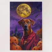 Halloween Rhodesian Ridgeback Vampire Pumpkins Puzzle (Vertikal)