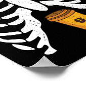Halloween Rib Cage Kaffee Lover Skeleton Funny Wom Poster (Ecke)