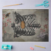 Halloween Rib Cage Pumpkin Herz Floral Ephemera Seidenpapier (Basteln)