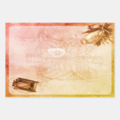 Halloween Rib Cage und Owl Vinatge Ephemera Geschenkpapier Set (Vorderseite 3)