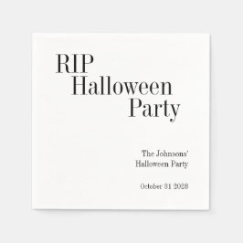Halloween RIP Black and White Party Serviette