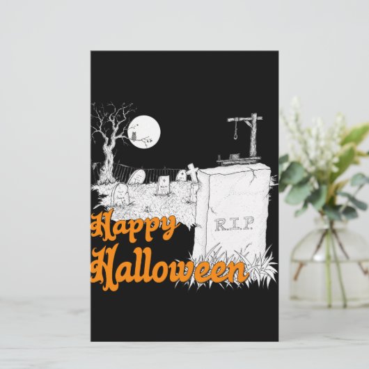 Halloween-RIP Briefpapier (Stehend Vorderseite)