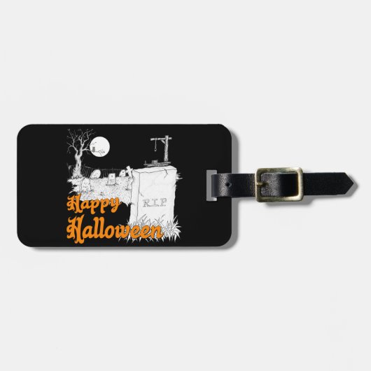 Halloween-RIP Gepäckanhänger (Vorderseite horizontal)