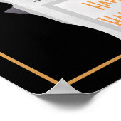 Halloween RIP Grabstein Cat Poster (Ecke)