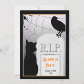Halloween RIP Grabstein Party Einladung (Vorderseite)