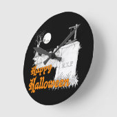 Halloween RIP Runde Wanduhr (Winkel)