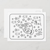 Halloween RIP Spooky Candle Skull Coloring Postkarte (Vorne/Hinten)