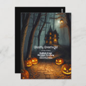 Halloween Road Business Holiday Werbeaktion Postca Postkarte (Vorne/Hinten)