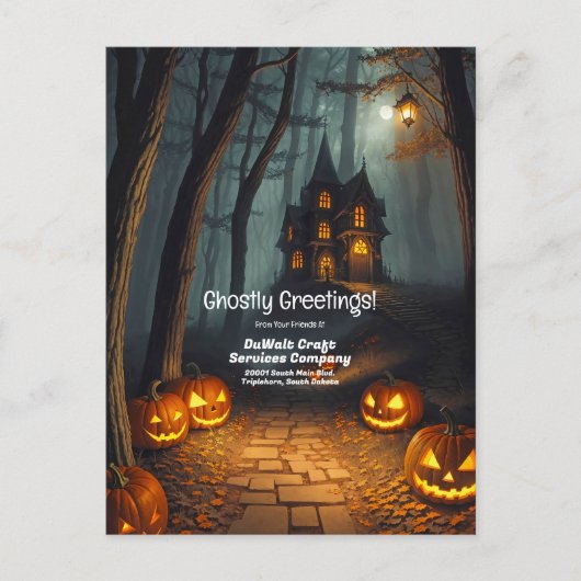 Halloween Road Business Holiday Werbeaktion Postca Postkarte (Vorderseite)