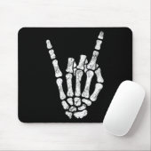 Halloween Rock Hand Skeleton Rock'n'Roll Symb Mousepad (Mit Mouse)