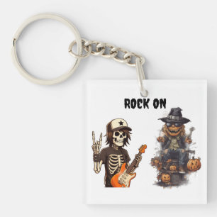 Halloween rock on schlüsselanhänger