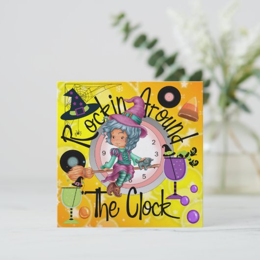 Halloween Rockin' Rund um das Party der Uhr - SRF Einladung (Stehend Vorderseite)