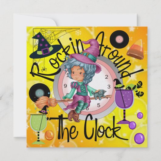 Halloween Rockin' Rund um das Party der Uhr - SRF Einladung (Vorderseite)