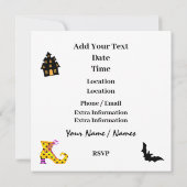 Halloween Rockin' Rund um die Uhr Einladung (Rückseite)