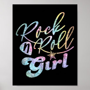 Halloween Rock'n'Roll Girl Retro Kostüme Gefärbte  Poster