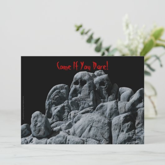 Halloween-Rocks Einladung (Stehend Vorderseite)