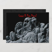 Halloween-Rocks Einladung (Vorne/Hinten)