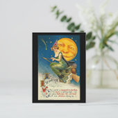 Halloween-Rodeln Vintag Postkarte (Stehend Vorderseite)