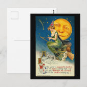 Halloween-Rodeln Vintag Postkarte (Vorne/Hinten)