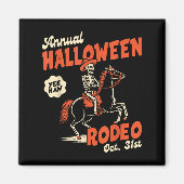 Halloween Rodeo Horse Western Cowboy Fall Autumn S Magnet (Vorne)