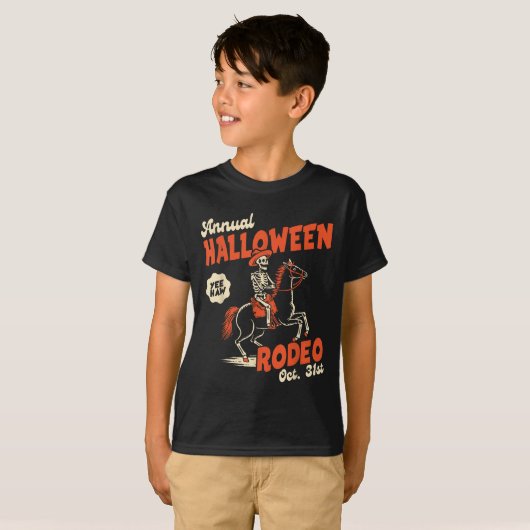 Halloween Rodeo Horse Western Cowboy Fall Autumn S T-Shirt (Vorne ganz)