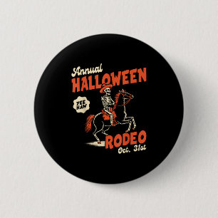 Halloween-Rodeo-Pferd Western-Cowboy Herbst Herbst Button