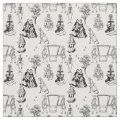 Halloween Rokoko Barockskelett Stoff (Muster)