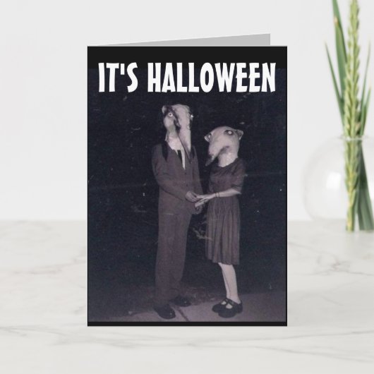 HALLOWEEN ROMANTISCHE FUNNY COUPLE GREETCARD KARTE (Vorderseite)
