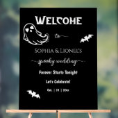 Halloween Romantische Schwarz-Weiß-Hochzeit Willko Acrylschild (Neutral)