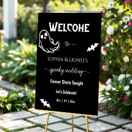 Halloween Romantische Schwarz-Weiß-Hochzeit Willko Acrylschild