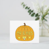 Halloween Romantischer Herr und Frau Postkarte (Stehend Vorderseite)