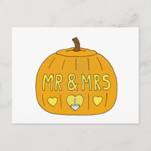 Halloween Romantischer Mr und Mrs  Postkarte