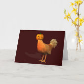 Halloween Rooster Karte (Gelbe Blume)