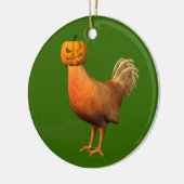 Halloween Rooster Keramik Ornament (Links)