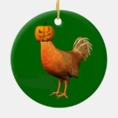 Halloween Rooster Keramik Ornament (Hinten)